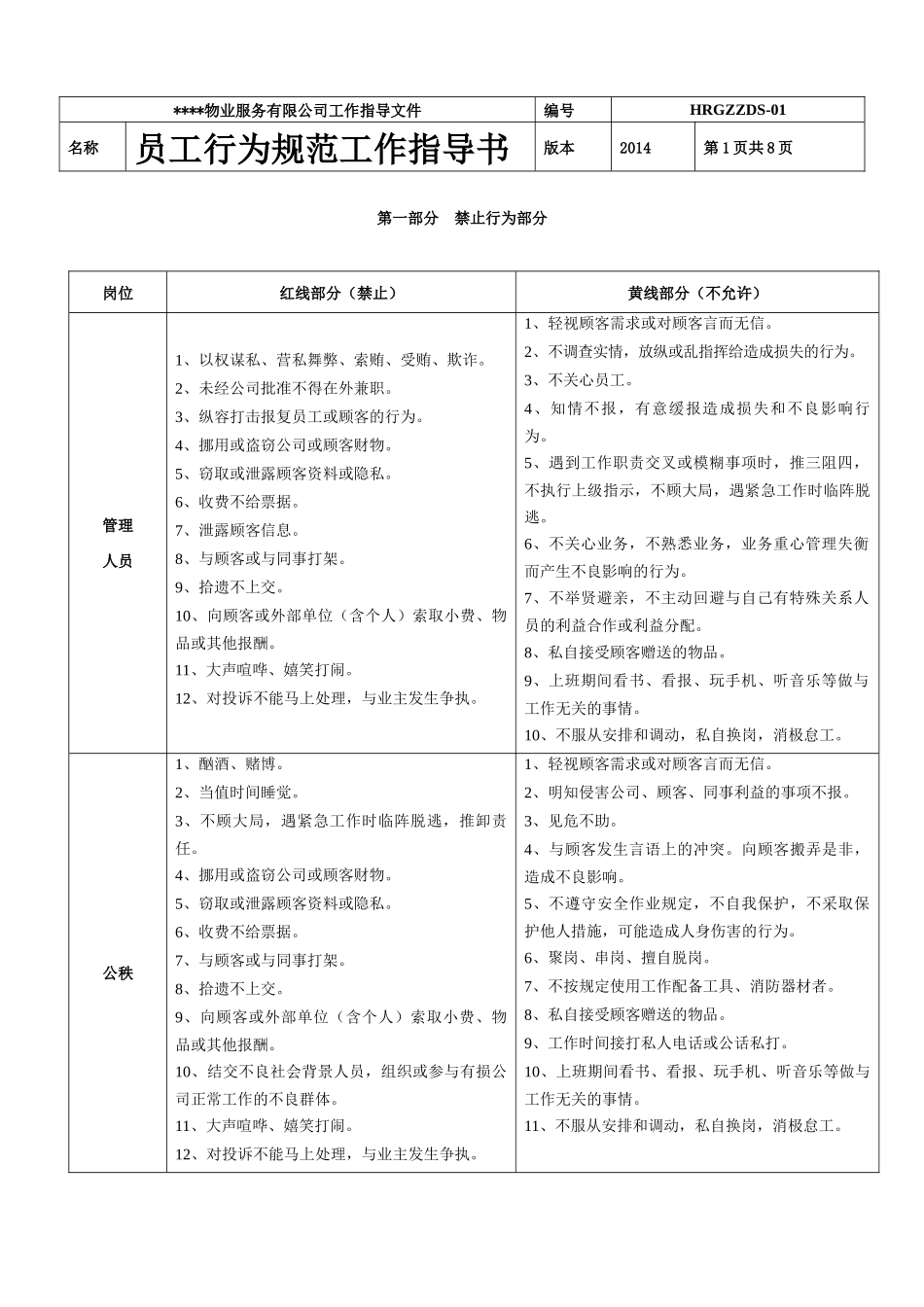 物业公秩工作指导书_第1页