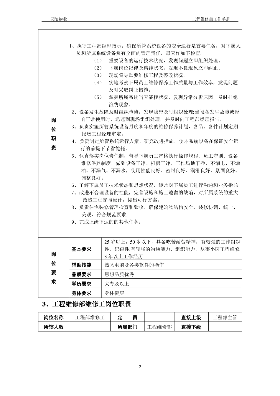物业公司工程维修维修保养手册全套大全_第2页