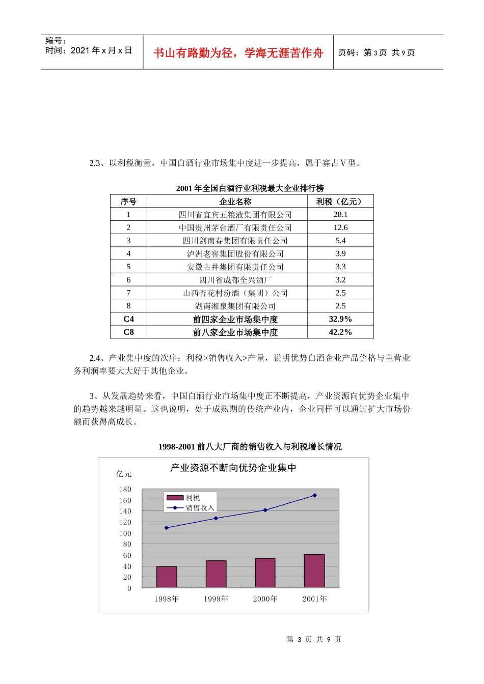 某酒业上市公司投资价值分析报告_第3页