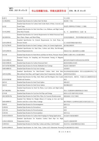 机械材料中英文对照