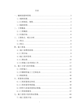 污水大修工程施工组织设计