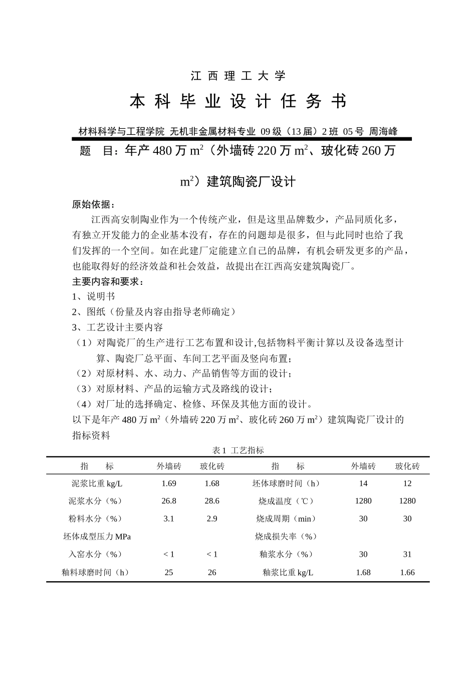 无机非金属材料工程-毕业设计说明书-周海峰_第3页