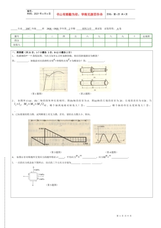 材料力学经典试题