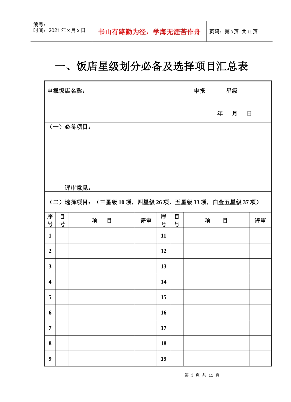 旅游饭店星级评定总表_第3页