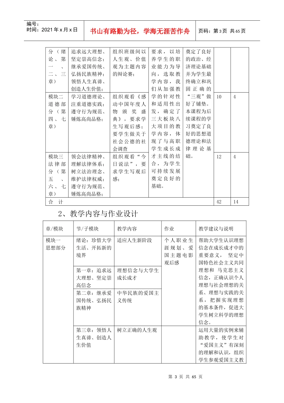 水利工程专业公共课课程标准汇总_第3页