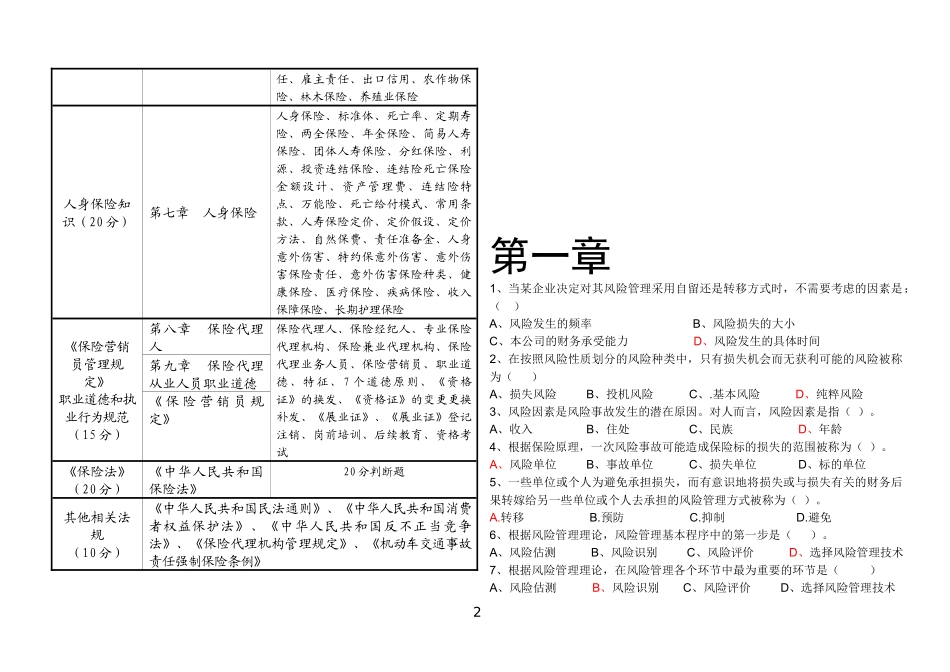 最新保险代理人资格考试_第3页