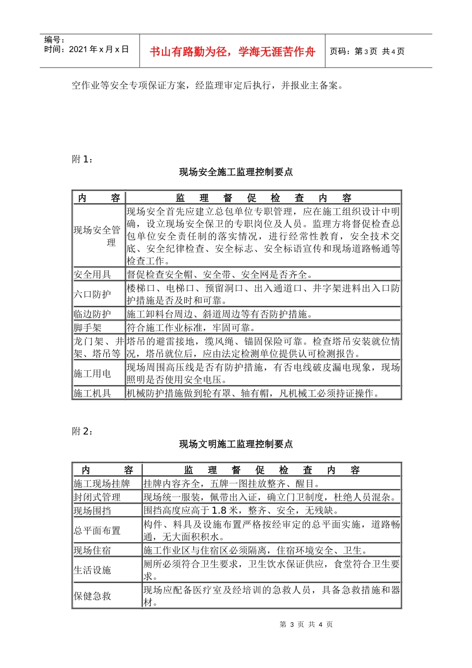 现场安全文明施工监理方案(doc 6)_第3页