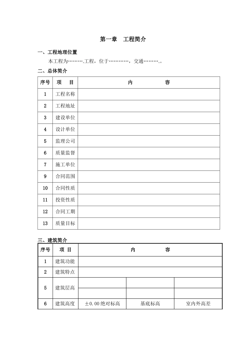 某住宅楼工程组织设计_第1页