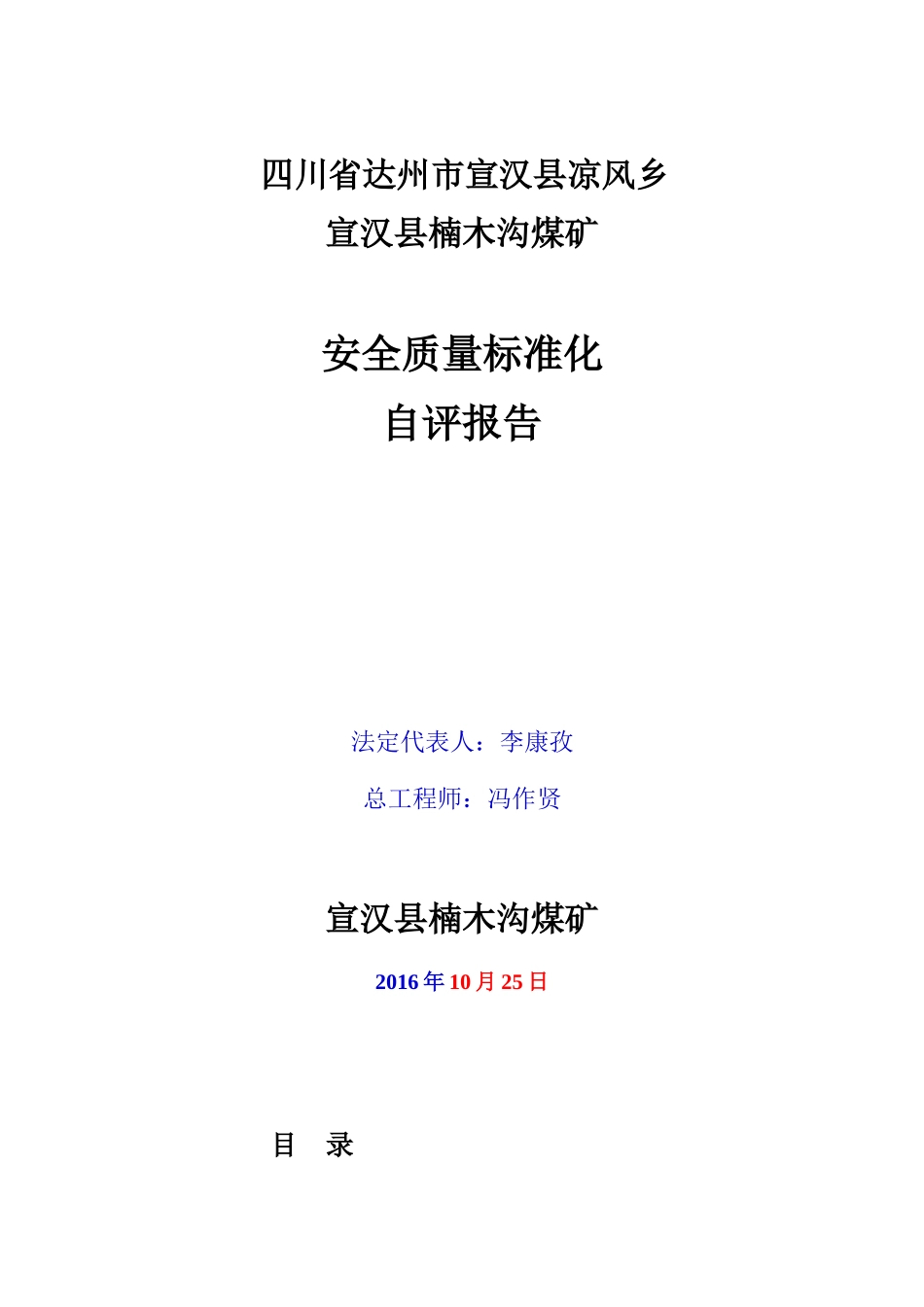 煤矿安全质量标准化自评报告模板[1](2)_第2页