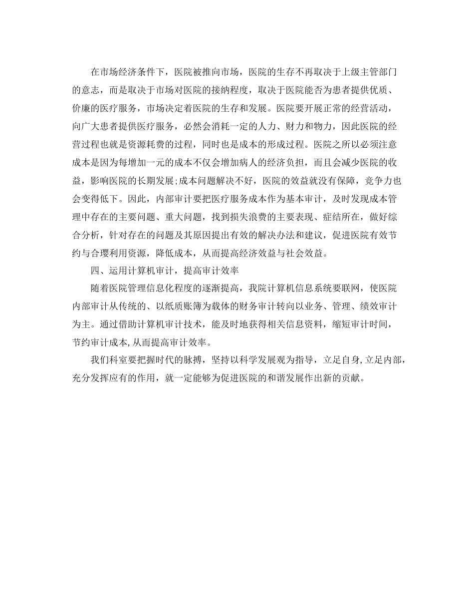 医院内部审计工作计划样本 _第2页