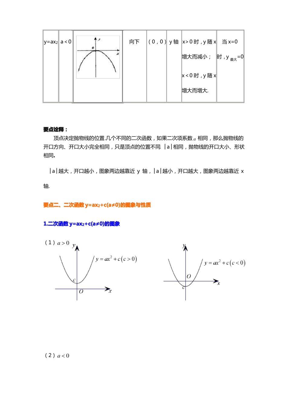 二次函数的图象与性质重点题型-基础_第3页