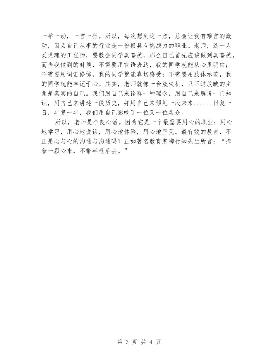 教师工作心得以梦为马_第3页