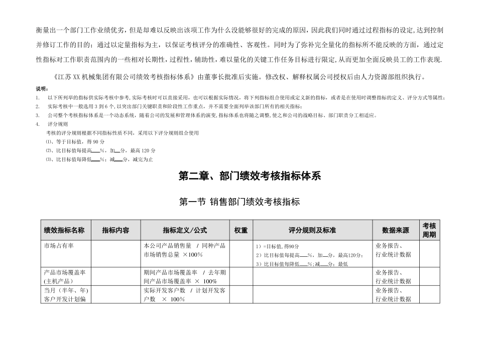 部门绩效考核指标体系_第2页