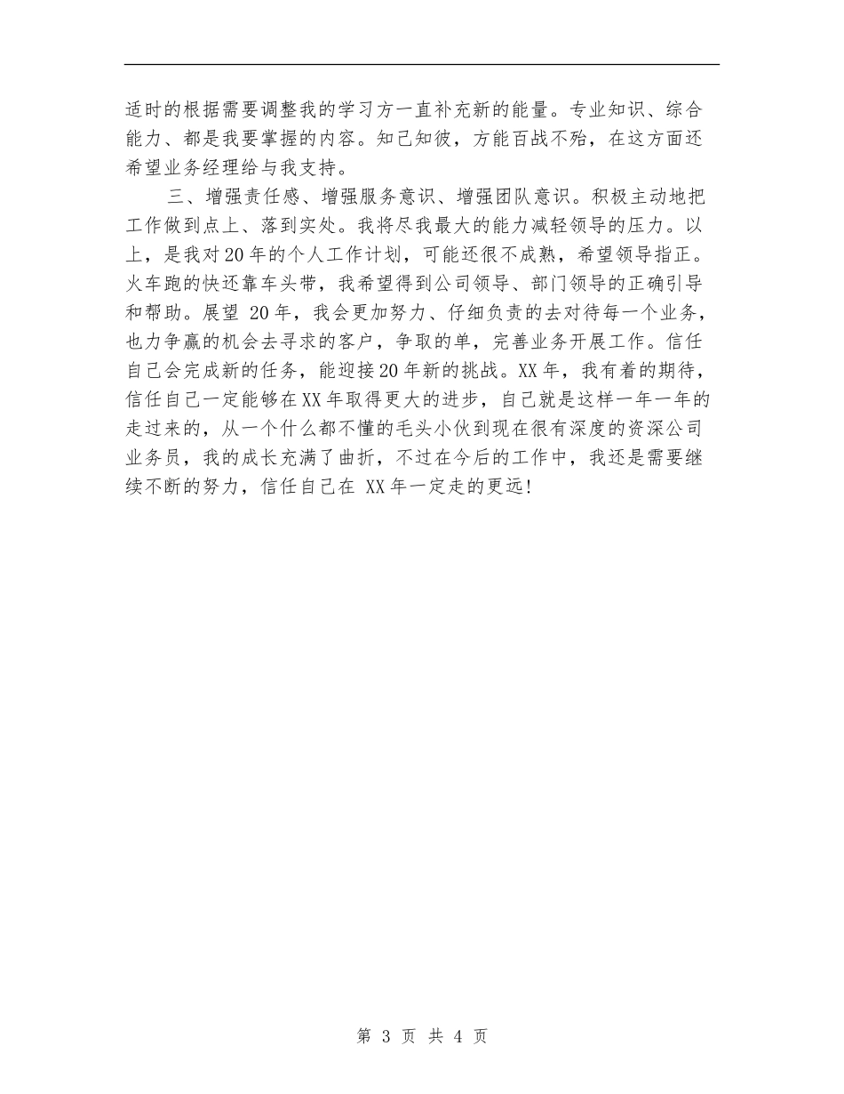 外贸业务员工作计划样本2024_第3页