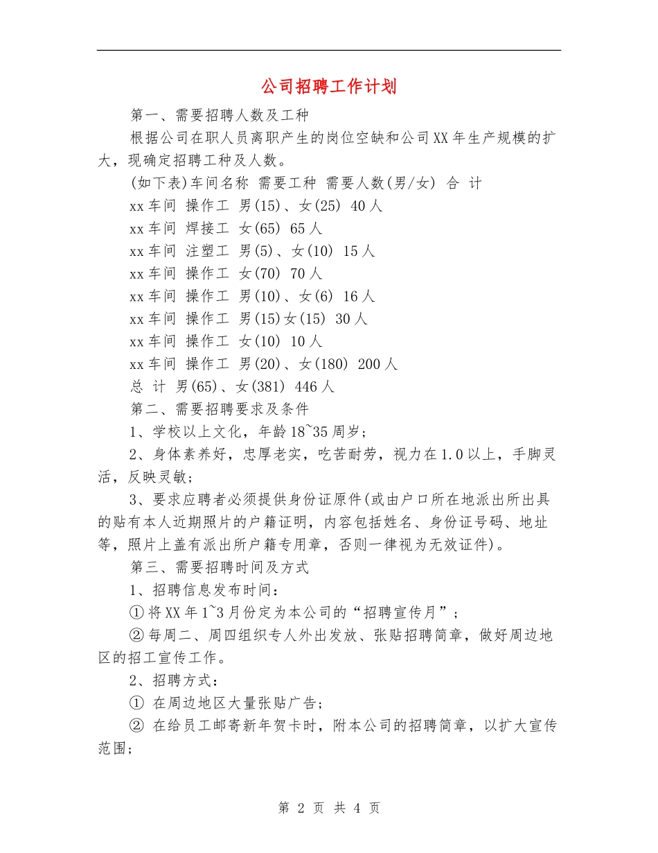 公司招聘工作计划.doc_第2页