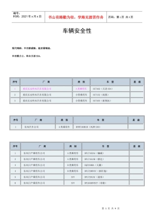 汽车性碰撞星级安全交通运输管理知识分析