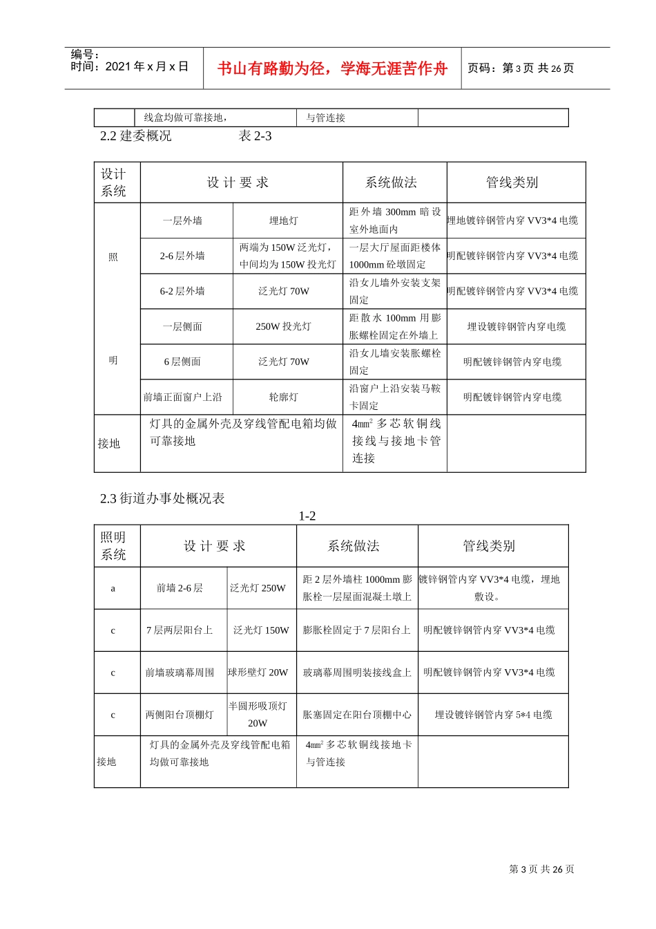 某室外景观亮化工程施工方案(DOC25页)_第3页