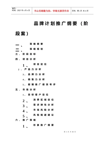 某房地产公司预售前期品牌推广策略