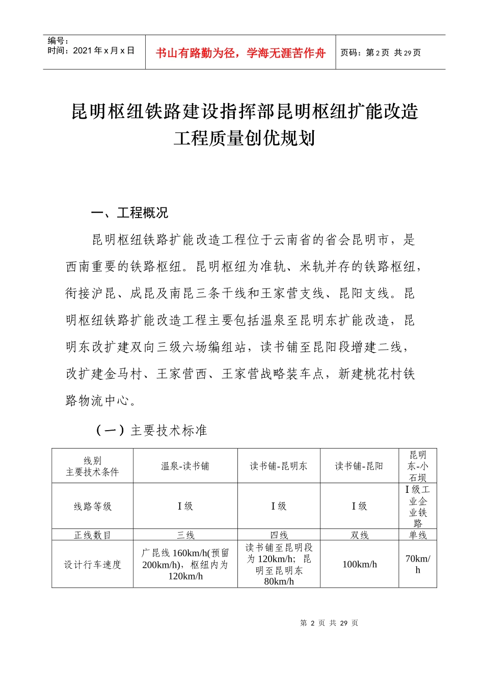 昆明枢纽工程质量创优规划(改)_第2页