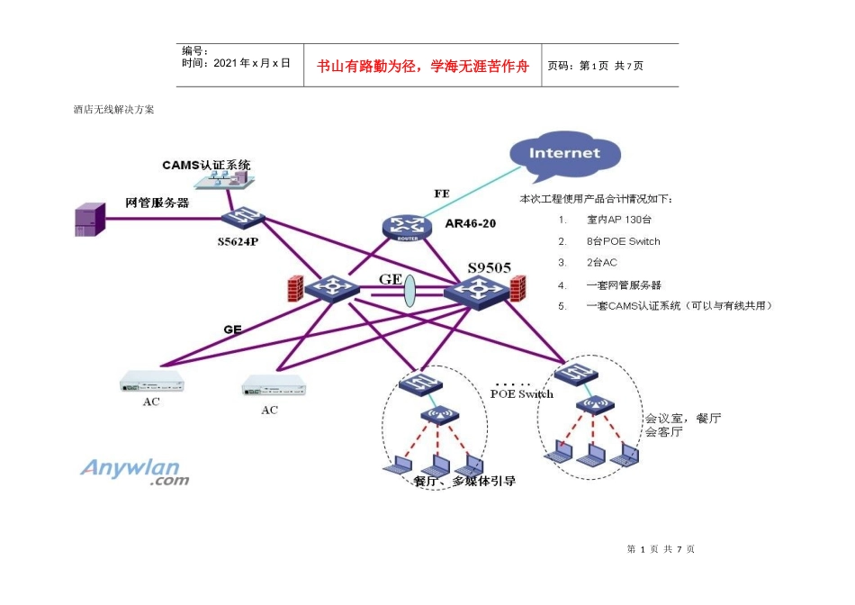 无线酒店解决方案_第1页