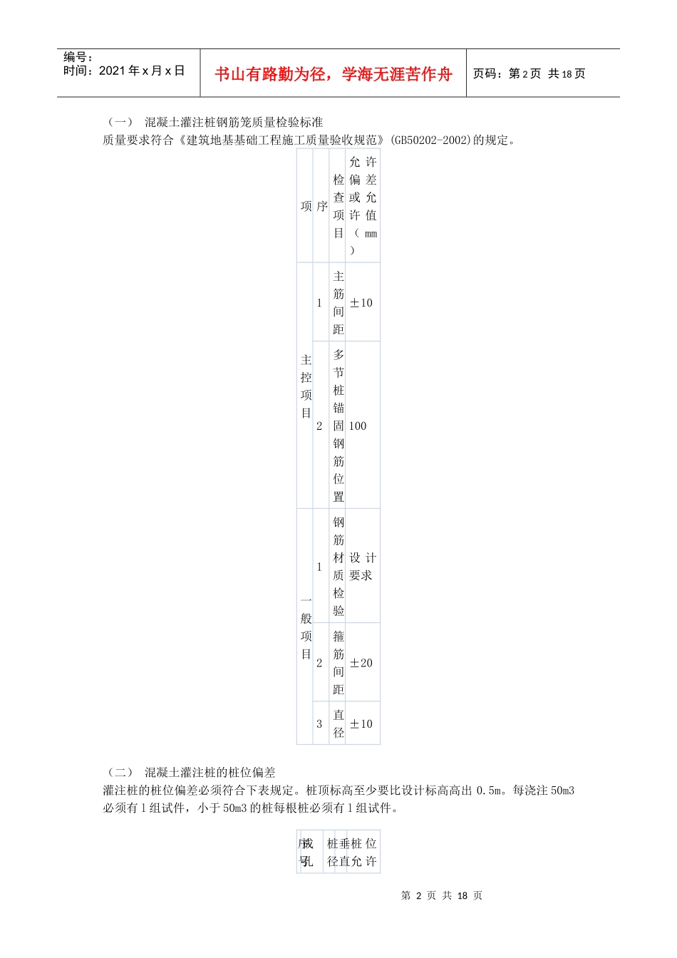泥浆护壁回转钻孔灌注桩工程施工工艺与质量管理XXXX831_第2页