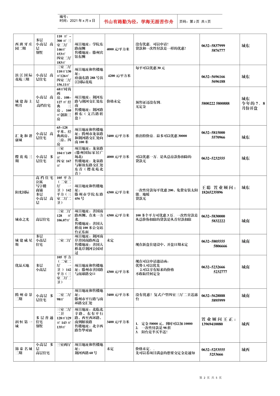 滕州市楼盘市调报告_第2页