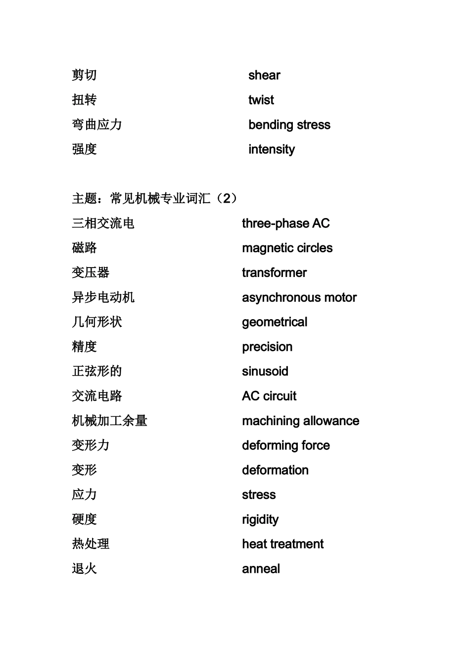 机械英语单词_第2页