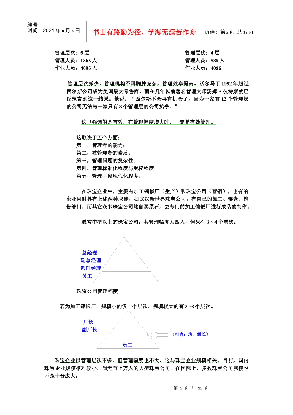 珠宝企业的组织人事关系_第2页