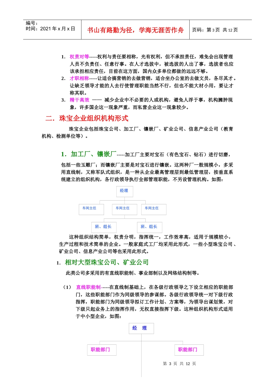 珠宝企业的组织人事关系_第3页
