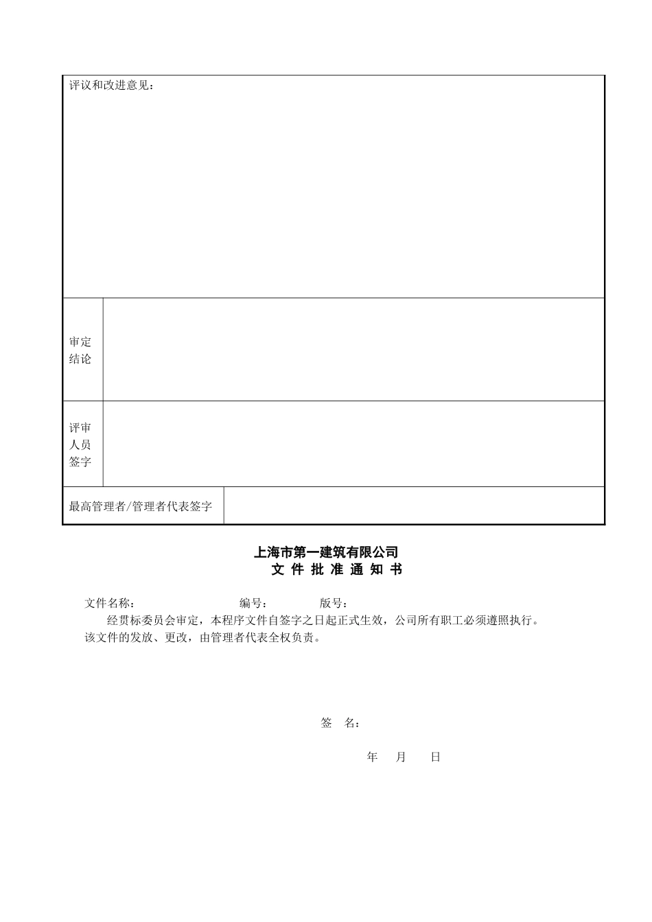 某建筑有限公司职业健康安全管理体系表格_第3页