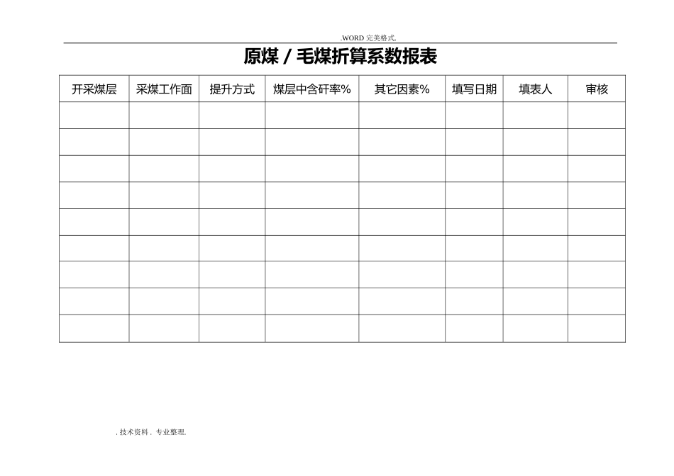 煤矿监控室各种表格(DOC43页)_第2页