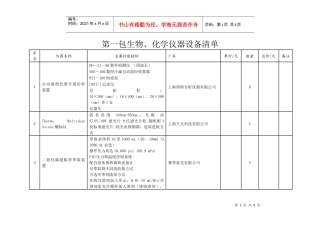 生物、化学仪器设备清单