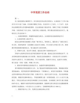 党团工作总结 