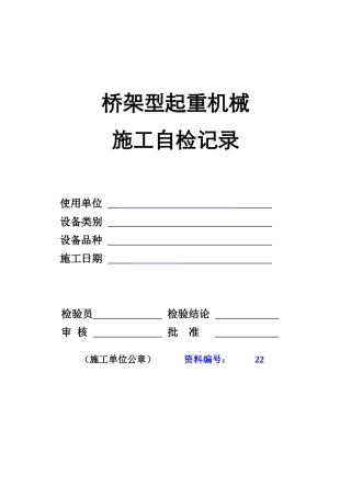 桥架型起重机械自检12