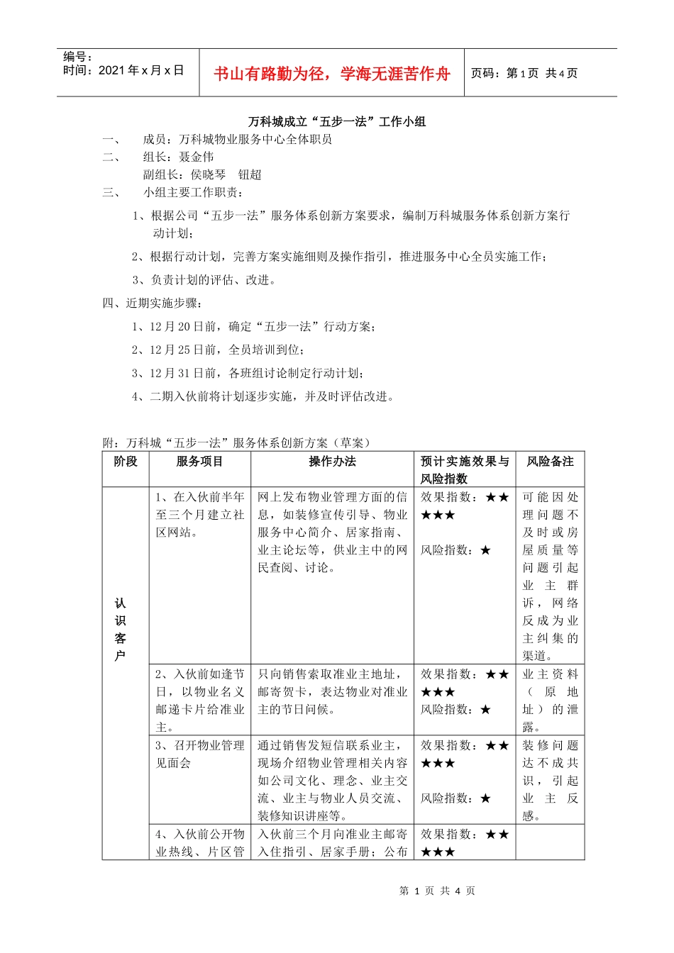 某地产城成立“五步一法”工作小组_第1页