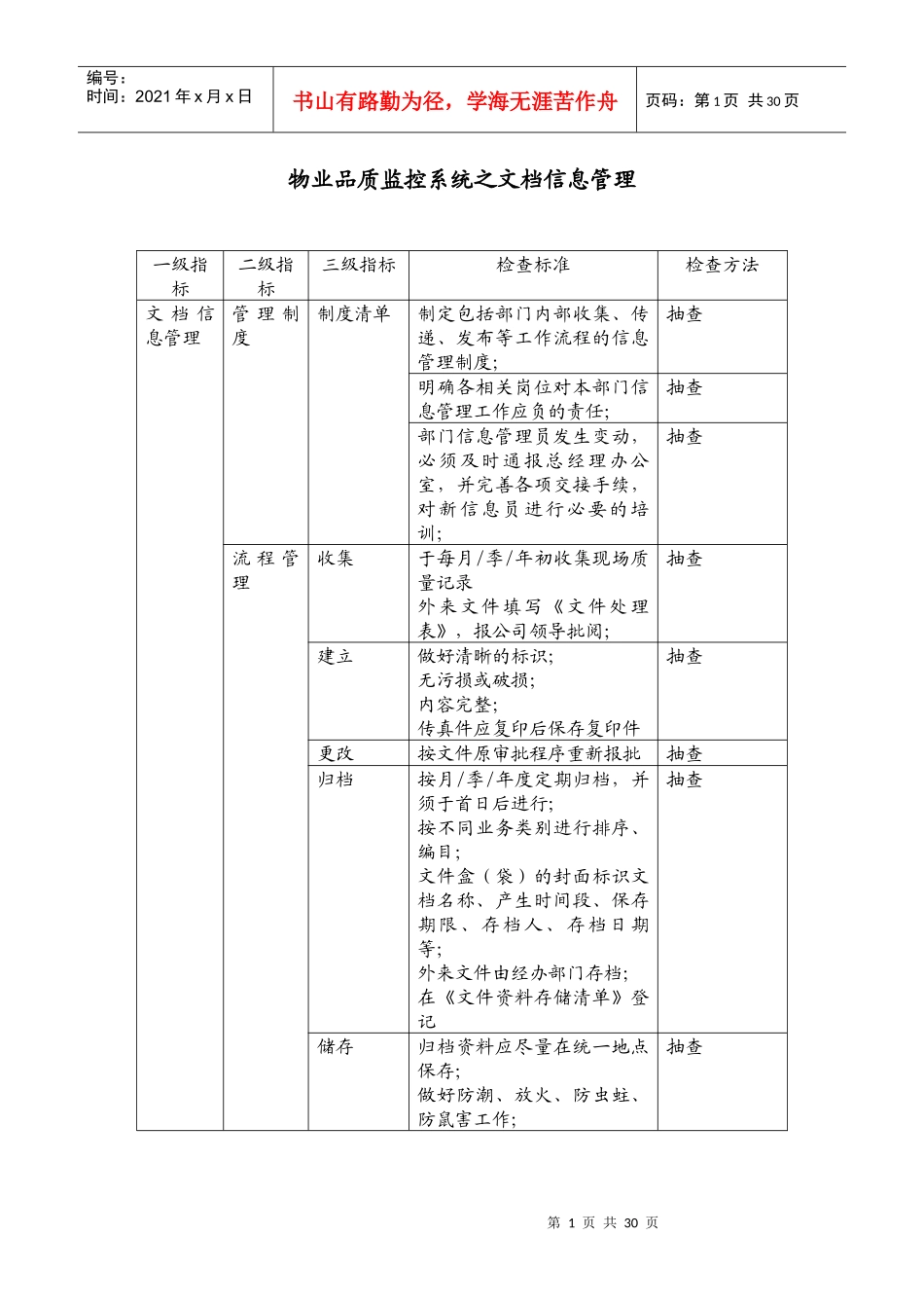 物业品质监控系统之文档信息管理_第1页
