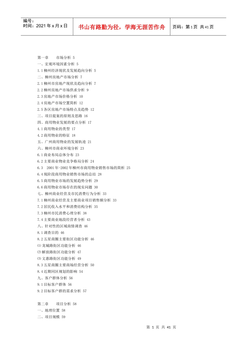 柳州一商业地产项目策划报告_第1页