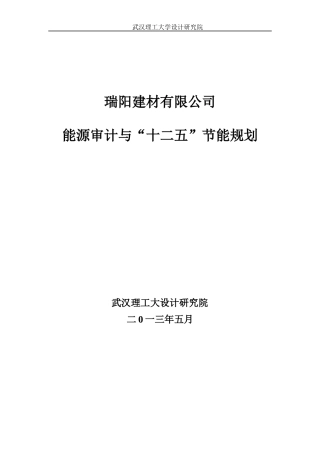 瑞阳建材能源审计