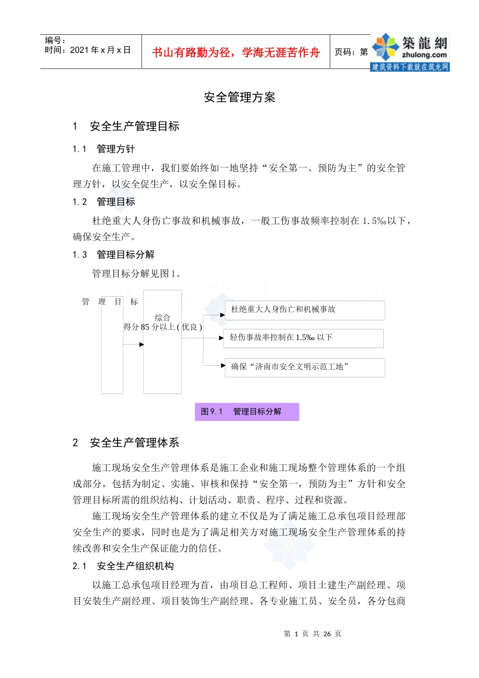 济南某高层住宅安全管理方案_secret_第1页