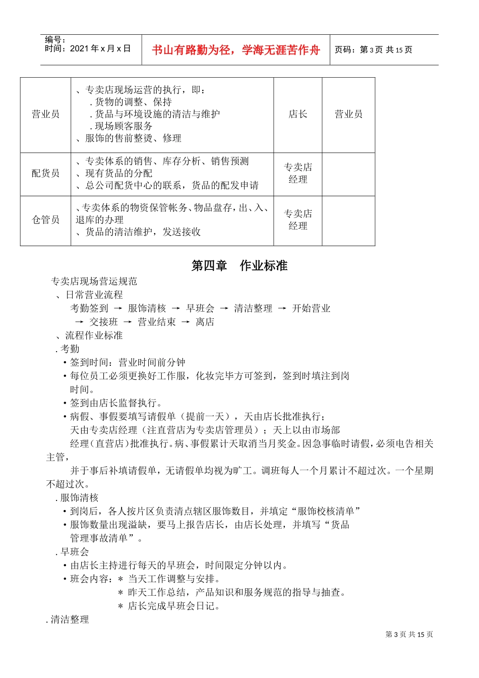 服装专卖店管理手册(DOC17页)_第3页