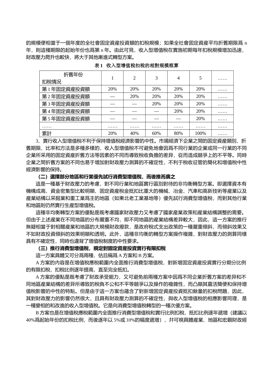 增值税转型的财政压力问题评估理论分析与实证研究_第2页