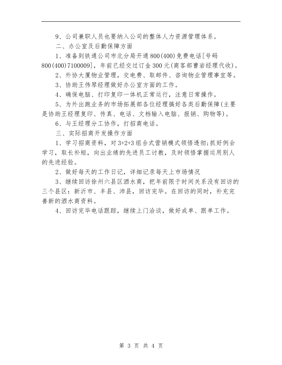销售员个人工作计划2024_第3页