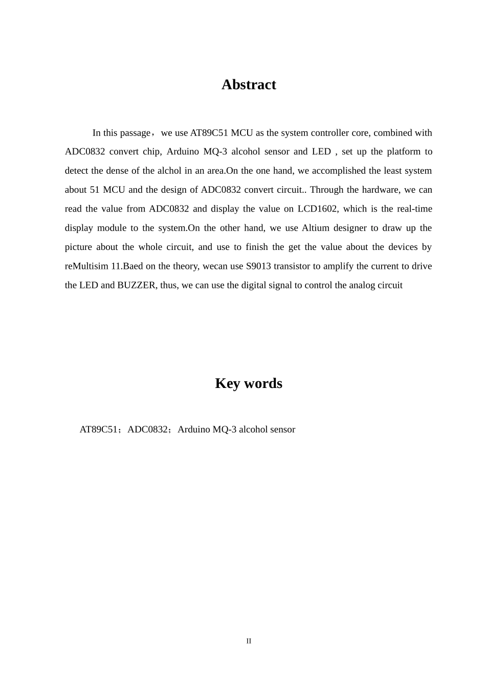 基于单片机技术的酒精浓度检测_第3页