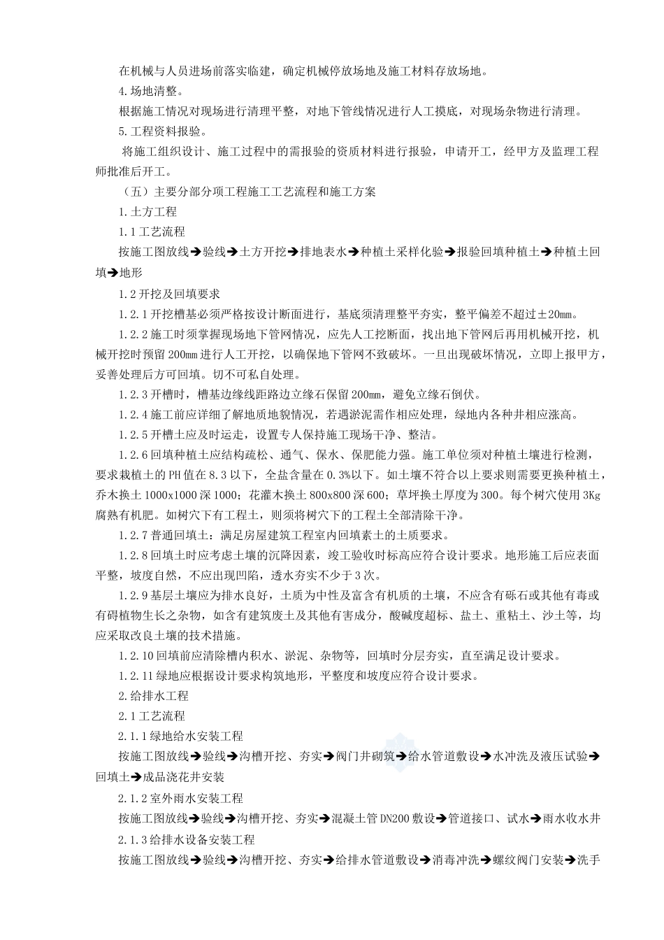 天津某小区景观绿化工程施工方案_第3页