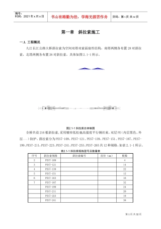 斜拉索施工方案(DOC32页)