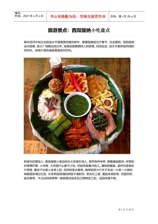 旅游景点西双版纳小吃盘点(DOC44页)