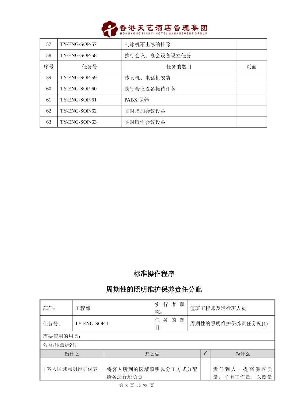 工程部SOP(标准操作手册)_第3页