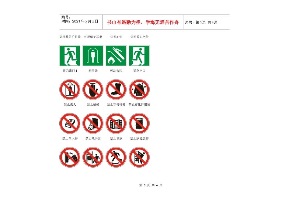 建筑施工安全标志大全。_第3页