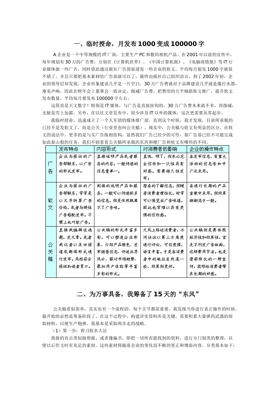 一位写公关稿的高手讲述实战经验_第1页