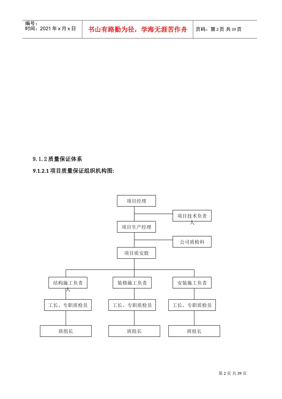 工程质量保证措施(模板)(DOC35页)_第2页